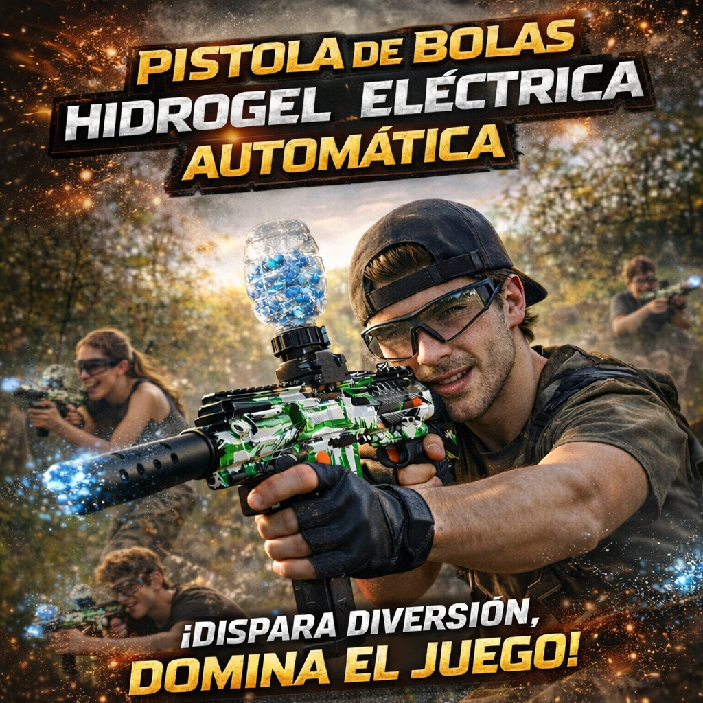 🔫💣 PISTOLA DE BOLAS HIDROGEL ELÉCTRICA AUTOMÁTICA